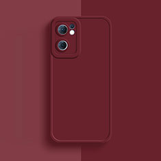 Ultra-thin Silicone Gel Soft Case 360 Degrees Cover S01 for Oppo Reno7 SE 5G Red