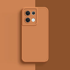 Ultra-thin Silicone Gel Soft Case 360 Degrees Cover S01 for Oppo Reno9 5G Orange