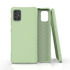 Ultra-thin Silicone Gel Soft Case 360 Degrees Cover S01 for Samsung Galaxy A51 4G Matcha Green