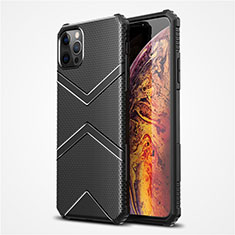 Ultra-thin Silicone Gel Soft Case 360 Degrees Cover S02 for Apple iPhone 12 Pro Max Black