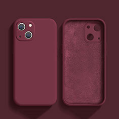 Ultra-thin Silicone Gel Soft Case 360 Degrees Cover S02 for Apple iPhone 13 Red Wine