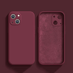 Ultra-thin Silicone Gel Soft Case 360 Degrees Cover S02 for Apple iPhone 14 Plus Red Wine