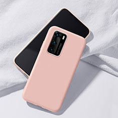 Ultra-thin Silicone Gel Soft Case 360 Degrees Cover S02 for Huawei P40 Pink