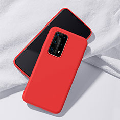 Ultra-thin Silicone Gel Soft Case 360 Degrees Cover S02 for Huawei P40 Pro+ Plus Red