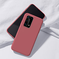 Ultra-thin Silicone Gel Soft Case 360 Degrees Cover S02 for Huawei P40 Pro+ Plus Red Wine