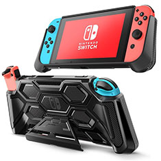 Ultra-thin Silicone Gel Soft Case 360 Degrees Cover S02 for Nintendo Switch Black
