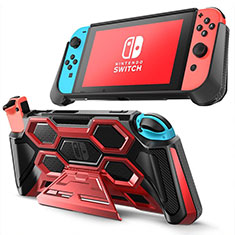 Ultra-thin Silicone Gel Soft Case 360 Degrees Cover S02 for Nintendo Switch Red