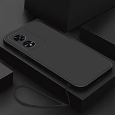 Ultra-thin Silicone Gel Soft Case 360 Degrees Cover S02 for Oppo A58x 5G Black