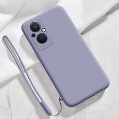 Ultra-thin Silicone Gel Soft Case 360 Degrees Cover S02 for Oppo A96 5G Lavender Gray