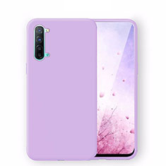Ultra-thin Silicone Gel Soft Case 360 Degrees Cover S02 for Oppo F15 Purple