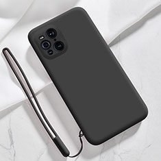 Ultra-thin Silicone Gel Soft Case 360 Degrees Cover S02 for Oppo Find X3 5G Black