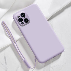 Ultra-thin Silicone Gel Soft Case 360 Degrees Cover S02 for Oppo Find X3 Pro 5G Clove Purple