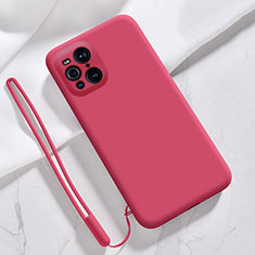 Ultra-thin Silicone Gel Soft Case 360 Degrees Cover S02 for Oppo Find X3 Pro 5G Red