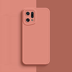 Ultra-thin Silicone Gel Soft Case 360 Degrees Cover S02 for Oppo Find X5 5G Pink