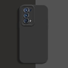Ultra-thin Silicone Gel Soft Case 360 Degrees Cover S02 for Oppo Reno6 Pro 5G Black