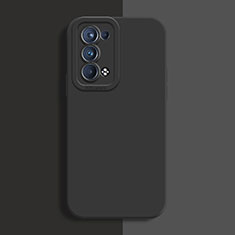 Ultra-thin Silicone Gel Soft Case 360 Degrees Cover S02 for Oppo Reno6 Pro+ Plus 5G Black