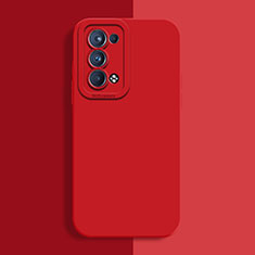 Ultra-thin Silicone Gel Soft Case 360 Degrees Cover S02 for Oppo Reno6 Pro+ Plus 5G Red