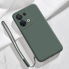 Ultra-thin Silicone Gel Soft Case 360 Degrees Cover S02 for Oppo Reno8 Pro 5G Midnight Green