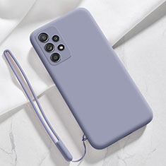 Ultra-thin Silicone Gel Soft Case 360 Degrees Cover S02 for Samsung Galaxy A23 5G Lavender Gray