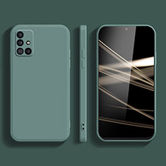 Ultra-thin Silicone Gel Soft Case 360 Degrees Cover S02 for Samsung Galaxy A51 4G Midnight Green