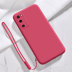Ultra-thin Silicone Gel Soft Case 360 Degrees Cover S02 for Samsung Galaxy S20 Lite 5G Red