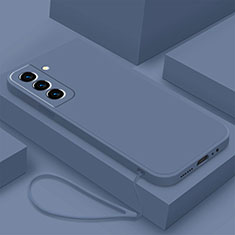 Ultra-thin Silicone Gel Soft Case 360 Degrees Cover S02 for Samsung Galaxy S21 FE 5G Lavender Gray