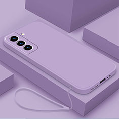 Ultra-thin Silicone Gel Soft Case 360 Degrees Cover S02 for Samsung Galaxy S21 Plus 5G Purple