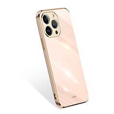Ultra-thin Silicone Gel Soft Case 360 Degrees Cover S03 for Apple iPhone 13 Pro Gold