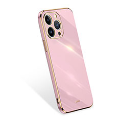Ultra-thin Silicone Gel Soft Case 360 Degrees Cover S03 for Apple iPhone 13 Pro Max Rose Gold