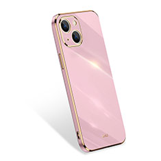 Ultra-thin Silicone Gel Soft Case 360 Degrees Cover S03 for Apple iPhone 13 Rose Gold