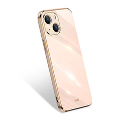Ultra-thin Silicone Gel Soft Case 360 Degrees Cover S03 for Apple iPhone 14 Gold