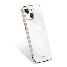 Ultra-thin Silicone Gel Soft Case 360 Degrees Cover S03 for Apple iPhone 14 White