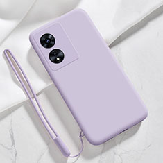 Ultra-thin Silicone Gel Soft Case 360 Degrees Cover S03 for Oppo A58 5G Clove Purple