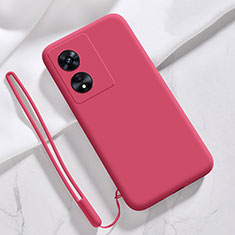 Ultra-thin Silicone Gel Soft Case 360 Degrees Cover S03 for Oppo A58 5G Red