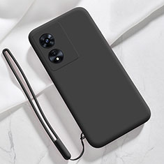 Ultra-thin Silicone Gel Soft Case 360 Degrees Cover S03 for Oppo A78 5G Black