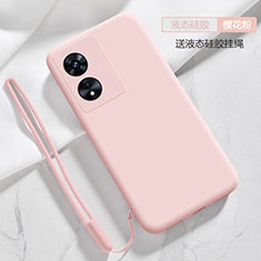 Ultra-thin Silicone Gel Soft Case 360 Degrees Cover S03 for Oppo A78 5G Pink