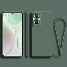 Ultra-thin Silicone Gel Soft Case 360 Degrees Cover S03 for Oppo A96 5G Midnight Green