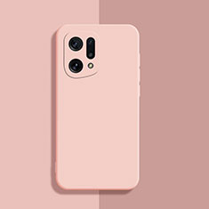 Ultra-thin Silicone Gel Soft Case 360 Degrees Cover S03 for Oppo Find X5 5G Pink