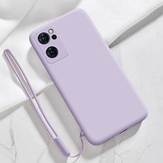 Ultra-thin Silicone Gel Soft Case 360 Degrees Cover S03 for Oppo Reno7 SE 5G Clove Purple