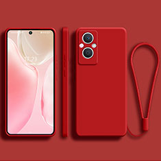 Ultra-thin Silicone Gel Soft Case 360 Degrees Cover S03 for Oppo Reno7 Z 5G Red