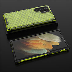 Ultra-thin Silicone Gel Soft Case 360 Degrees Cover S03 for Samsung Galaxy S21 Ultra 5G Green