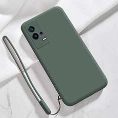 Ultra-thin Silicone Gel Soft Case 360 Degrees Cover S03 for Vivo iQOO 8 5G Midnight Green