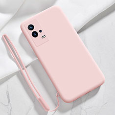Ultra-thin Silicone Gel Soft Case 360 Degrees Cover S03 for Vivo iQOO 8 Pro 5G Pink