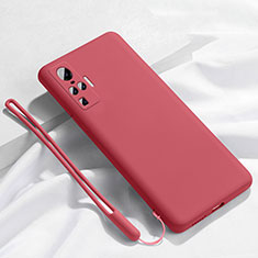 Ultra-thin Silicone Gel Soft Case 360 Degrees Cover S03 for Vivo X50 Pro 5G Red Wine