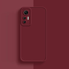 Ultra-thin Silicone Gel Soft Case 360 Degrees Cover S03 for Xiaomi Mi 12 Pro 5G Red Wine