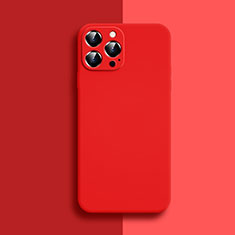 Ultra-thin Silicone Gel Soft Case 360 Degrees Cover S04 for Apple iPhone 13 Pro Max Red