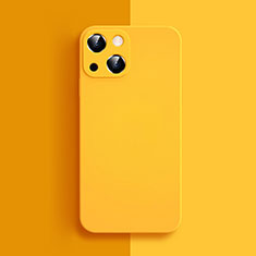 Ultra-thin Silicone Gel Soft Case 360 Degrees Cover S04 for Apple iPhone 15 Plus Yellow