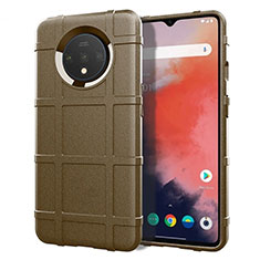 Ultra-thin Silicone Gel Soft Case 360 Degrees Cover S04 for OnePlus 7T Brown