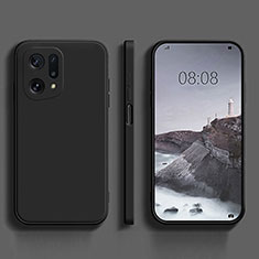 Ultra-thin Silicone Gel Soft Case 360 Degrees Cover S04 for Oppo Find X5 5G Black