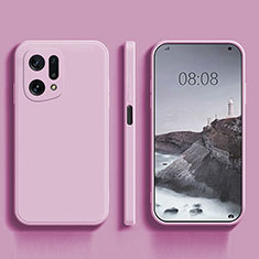 Ultra-thin Silicone Gel Soft Case 360 Degrees Cover S04 for Oppo Find X5 5G Clove Purple